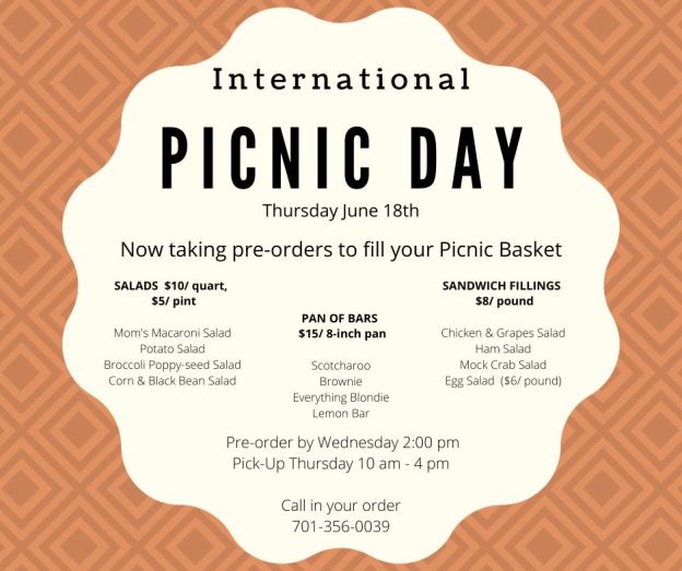 Thursday is national picnic day